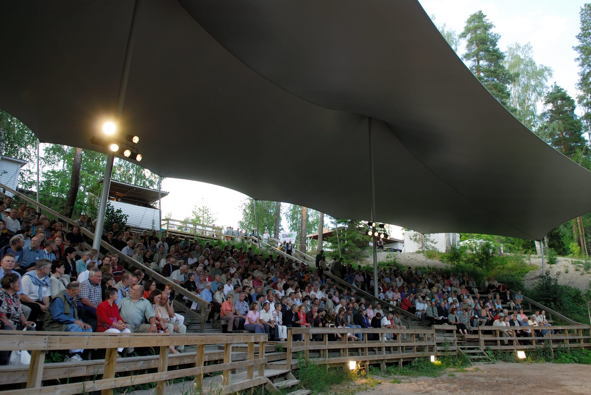 Audience of summer theatre