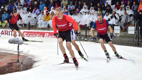 Iivo Niskanen kilpaili Imatran Ukonniemi-stadionilla järjestetyssä Lunta Tupaan tapahtumassa heinäkuussa 2018.