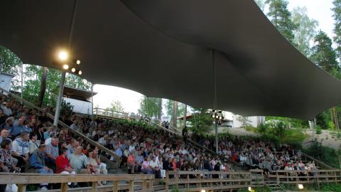 Audience of summer theatre