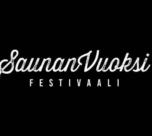 Mustalla taustalla teksti Saunan Vuoksi